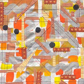 La más voluptuosa y golosa - técnica mixta, acrílico, tinta y collage sobre tela, 19x19cm. 2007.