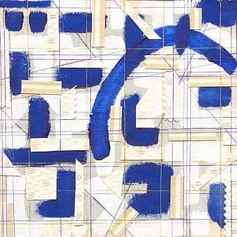 Intenso; pero refinado - t&eacute;cnica mixta, acr&iacute;lico, tinta y collage sobre tela, 19x19cm. 2007