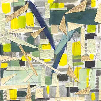 Mundo rural, mundo vital - t&eacute;cnica mixta, acr&iacute;lico, tinta y collage sobre tela, 19x19cm. 2007