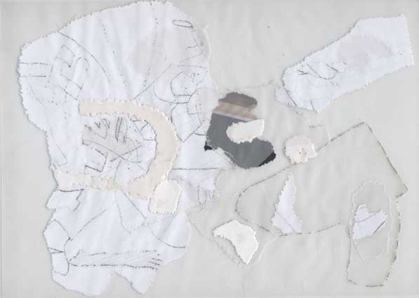 agua - collage y perforados sobre papel y plastificado - 21'5x30cms. - 2005