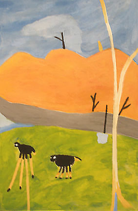 Ovejas Negras - Acrlico sobre tela, 60x110cm (2008)