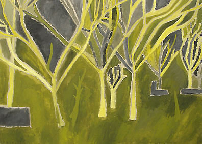 El bosque - acrlico y grafito sobre tela, 2008
