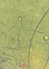 s/t - acrílico y lápices sobre tela, 14x10cm, 2006