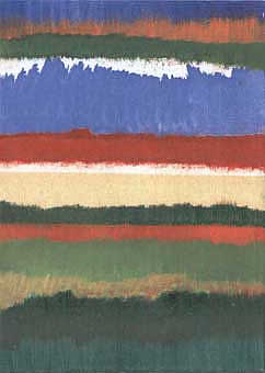 S/T - leo y cinta de carrocero sobre lienzo, 22x16 cm, 2003