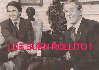 Aznar y Bush de buen rollito