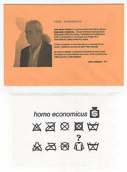 Jos Ramn Alcal en su ponencia de Abril del 2006 en Cceres. Director de MIDE de Cuenca. Catedrtico de la Universidad de Castilla la Mancha y artista. El alma se expande, se hace toda ella ojo y contemplacin del mundo: detente t que eres tan bello! (Peter Sloterdijk) - De ahora en adelante el elemento fundamental de estas nuevas tcnologas no ser la habilidad de la mano, sino la exactitud de la matera por la luz. (Gilles Multigner)